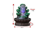Kridaykraft Decorative Buddha Face Water Fountain for Home Decor, Indoor Tabletop Zen Fountain with LED Light, Relaxing Fountain for Living Room, Office Desk, Meditation, 24 cm