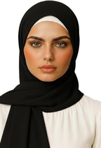 MIRTAZ Women's Chiffon Hijab Combo Pack of 2 | Premium Soft Lightweight Muslim Head Scarf for Girls & Women | Plain Solid Hijab, Dupatta, Stole | 180 x 70 cm