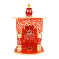 Apka Mart The Online Shop Pooja Temple Hanging | God Temple for Home | Wooden Mandir Stand | Puja Unit Small Wall Mounted with Detachable Gumbad - for Ghar, Office & Shop - 11 Inch