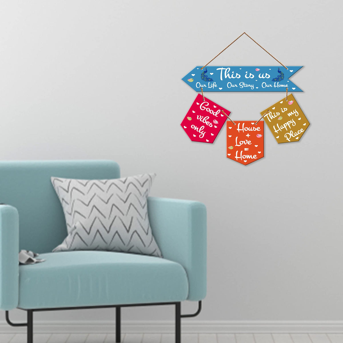 Artvibes Wall Hanging Home Decorative Wall Art for Living room | Bedroom | Gifts | Wall Hanger for Decoration | Modern Decor | Artwork | Wall Sculpture | Signs & PlaquesArt Print (WH_6401NR)