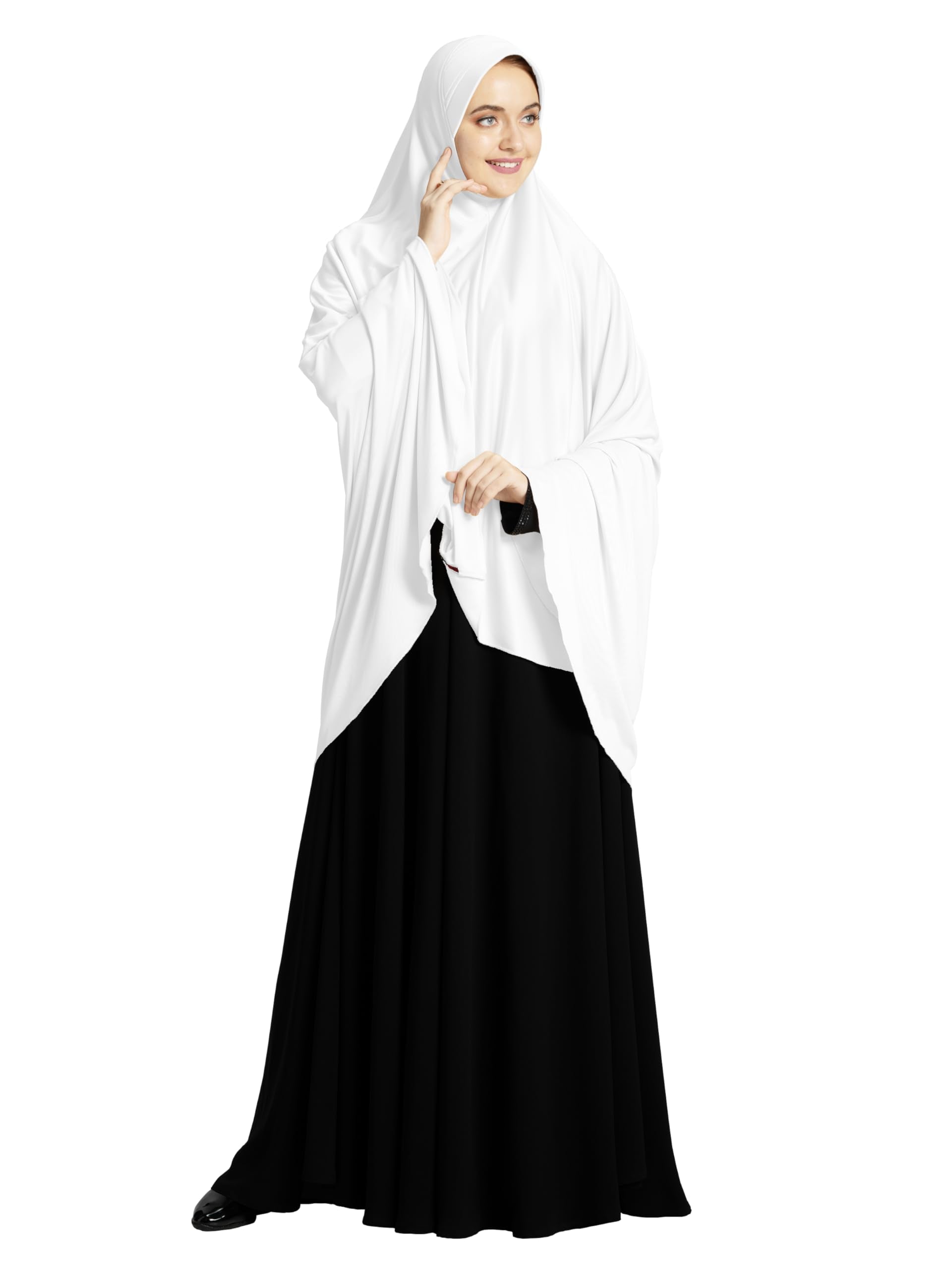 Mehar HIJAB'S MUSLIM MODEST WOMEN'S STYLISH ZAKIA HIJAB (White, X-Large)