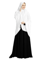 Mehar hijab Women's Poly Cotton ZAKIA HIJAB (White, Large)