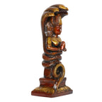 ARTVARKO Brass Snake Nag Kanya Statue Fertility Goddess Mansa Devi Sitting Nag Kanya Idol Patanjali Figurine Puja Home Décor Gift 8 Inch