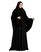 Mehar Polycotton Hijab's Modest Women's Long Casual Style Hijab Icra Feel Good Fabric Zakia Hijab (Black, Large)