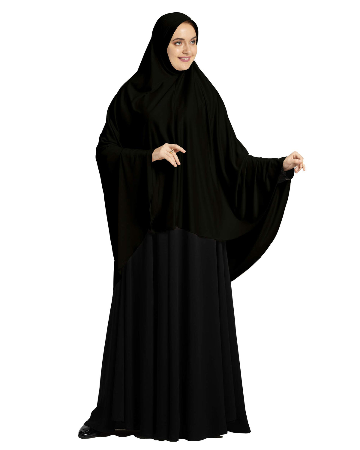 Mehar Polycotton Hijab's Modest Women's Long Casual Style Hijab Icra Feel Good Fabric Zakia Hijab (Black, Large)