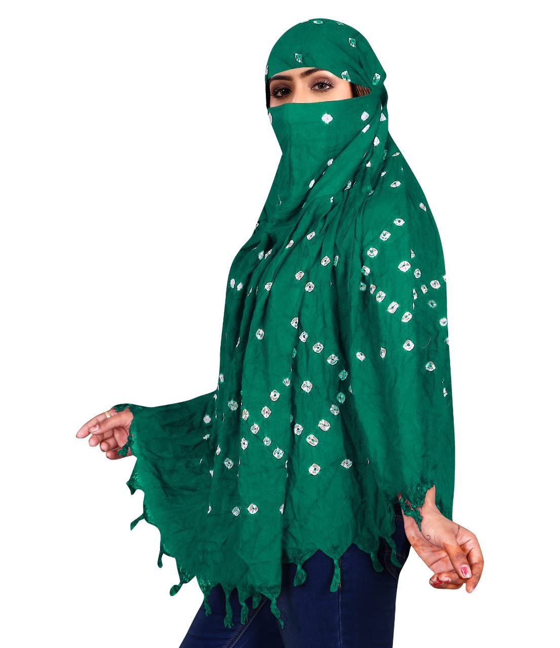 VASTTRAM Women's Pure Cotton Long Scarves Scarf Cum Mask usable for Driver Anti Pollution Full Face Cover With UV Sun Rays Protection