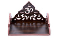AIRIZ pranali Enterprise CRAFTSFY Wooden Small Temple Beautiful Plywood Mandir Pooja Room Home Decor Office Temple (Black om)