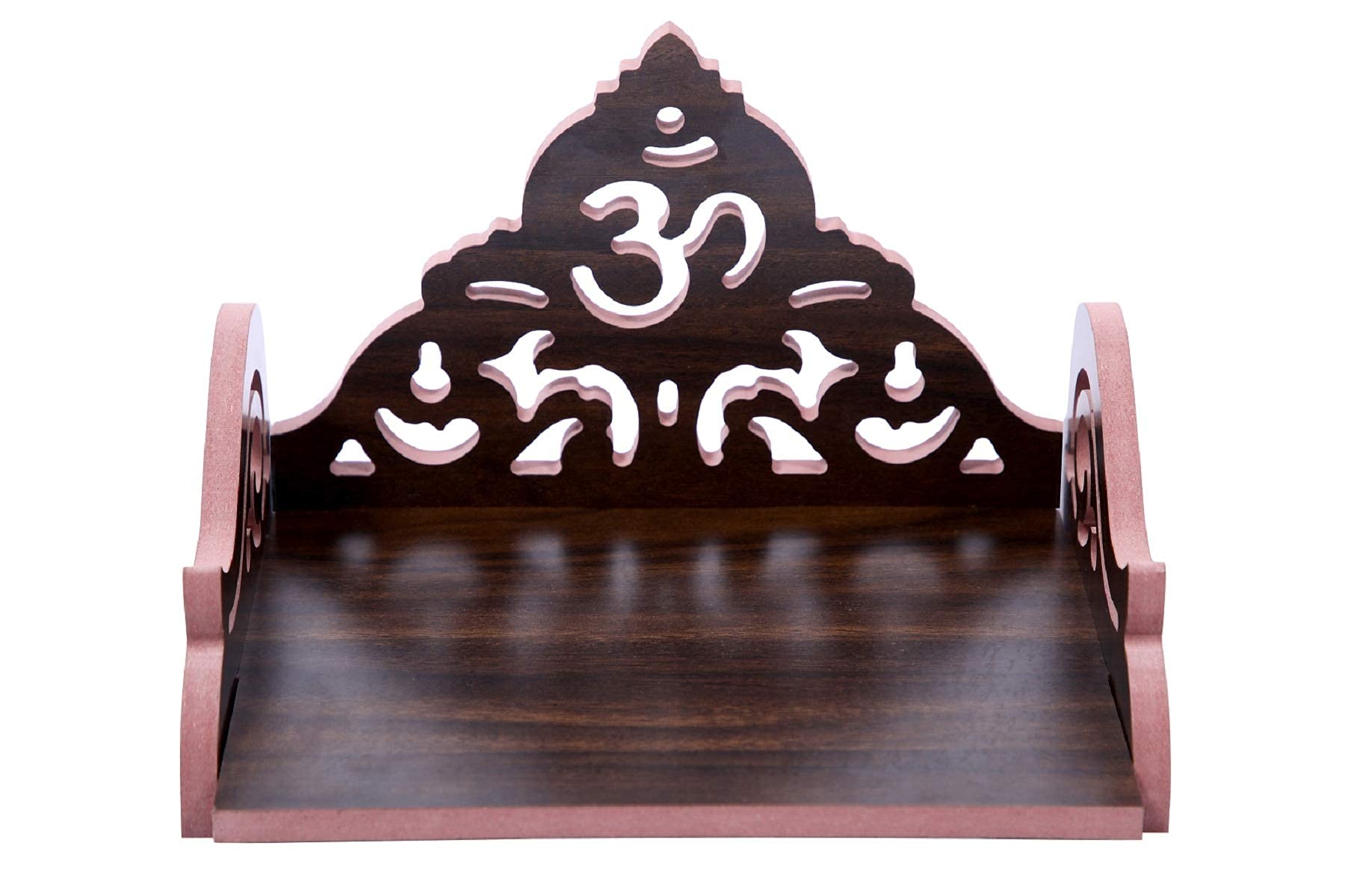 AIRIZ pranali Enterprise CRAFTSFY Wooden Small Temple Beautiful Plywood Mandir Pooja Room Home Decor Office Temple (Black om)