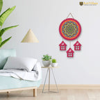 Artvibes Mandala Pattern Decorative Wall Art MDF Wooden Wall Hanger for Home | Living Room | Office | Wall Art Painting For Hall | Graphic Artwork | Aesthetic Wooden Decor | Ideal Gifts (WH_7214N)