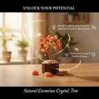 Arihant Gems and Jewels® Natural Crystal Mini Tree for Home Decor & Vastu | Feng Shui Healing Stone Tree | Wealth & Positive Energy Bonsai Gift (Carnelian Crystal)