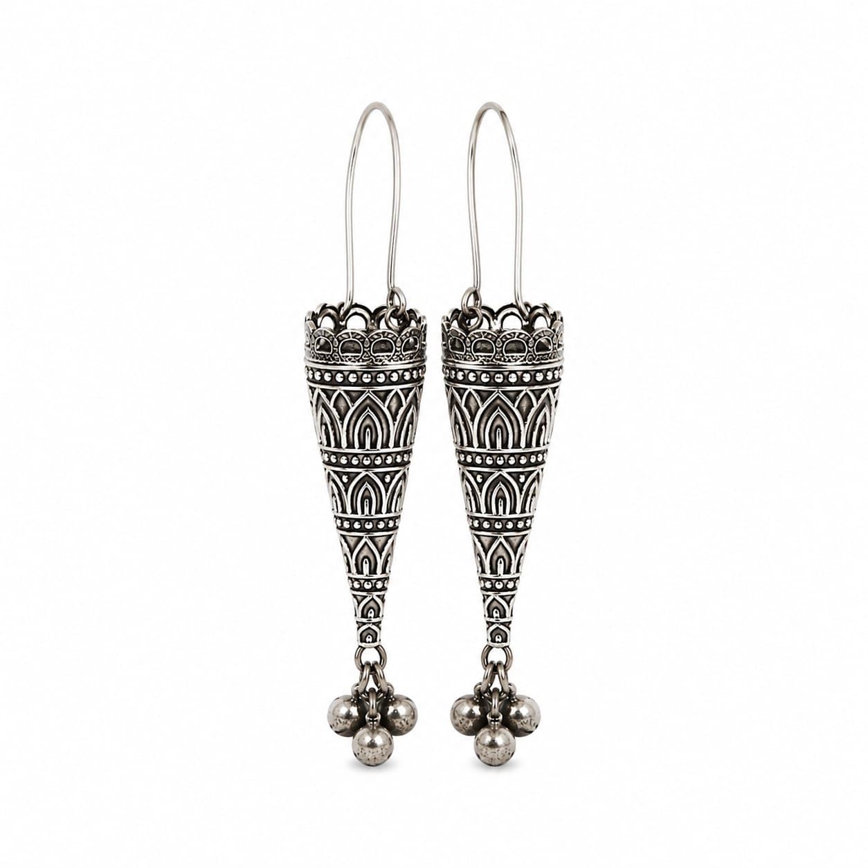 Jewels of Love Meher Tribal Oxidised Jhumka Earrings for Women & Girls | Boho Ethnic Drop Dangle Earrings | Traditional Handmade German Jewelry for Festive, Party & Daily Wear
