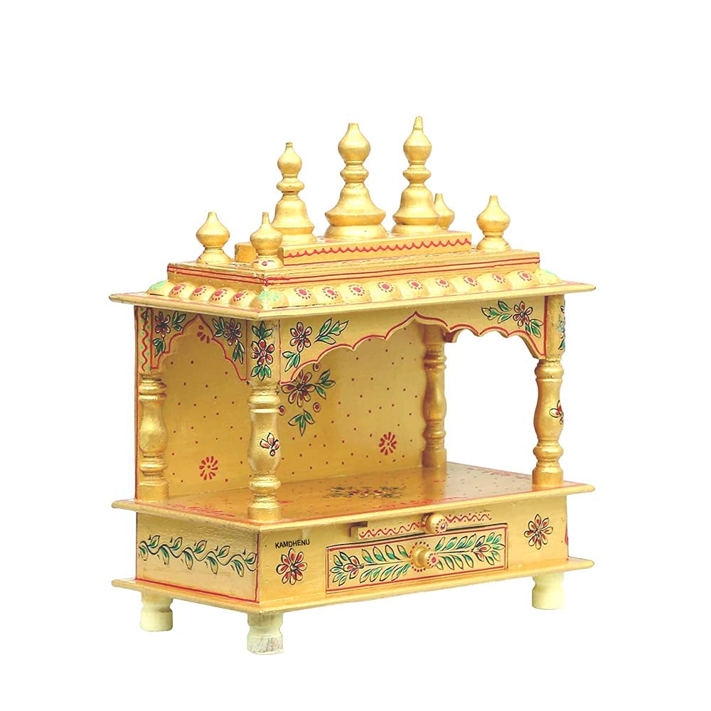 Kamdhenu art and craft Wooden Temple/Home Temple/Pooja Mandir/Pooja Mandap/Temple