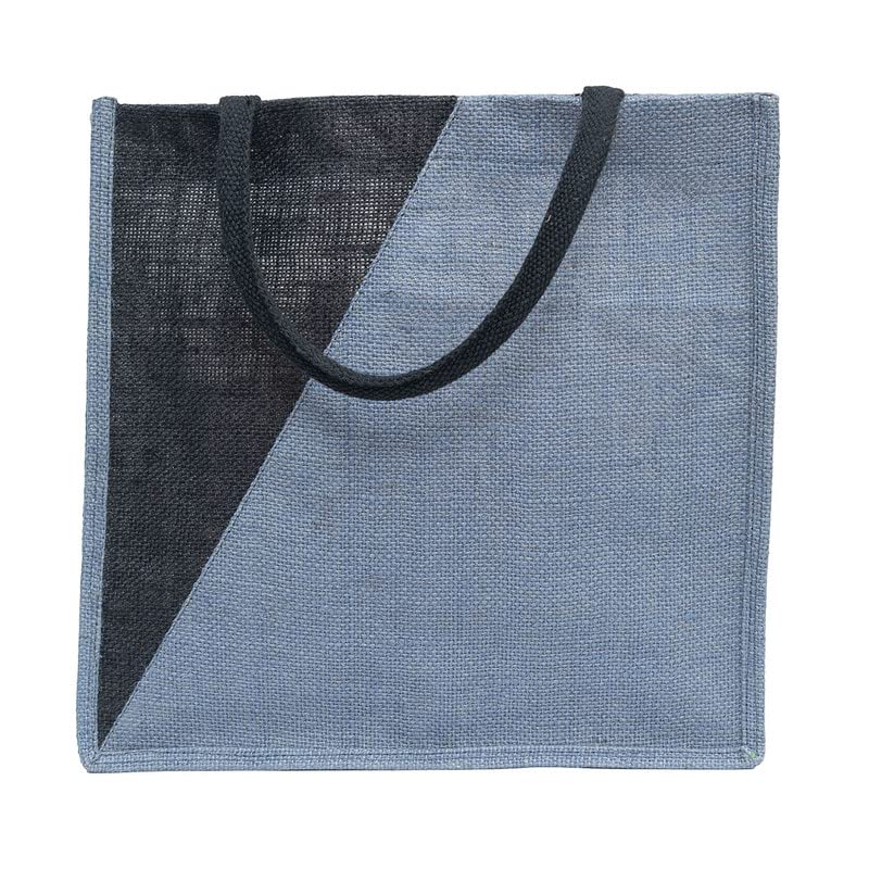 JUTEKA Multicolor jute bag for Lunch, Office, Grocery, Shopping with padded cotton handles