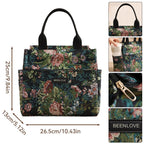 THE CURIO SHELF Thermal Lunch Bag for Women | Insulated Waterproof Tiffin Tote with Zipper & Multiple Pockets | Reusable Meal Storage Bag for Office, Travel & School