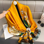SWANKY Silk Stoles For Women Stylish Latest, Scarf for ladies & Girls, Head Neck Scarves, duppatta for girls (Yellow)