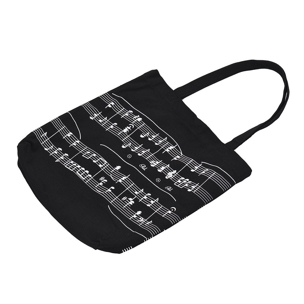 Decdeal Single Shoulder Bag, Washable Cotton Cloth Handbag Music Tote Shoulder Grocery Shopping Bag