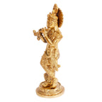 ARTVARKO Brass Krishna Idol Statue Playing Flute for Puja Mandir Krishna Murti Sculpture Gift & Home Decor Height 9 Inches