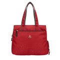 Bag-Age HB55 Tote Handbag for Girls & Women, Water Resistant Office Work Bag with Umbrella Pocket, Large Capacity Shoulder Bag for Work, Travel & Daily Use (Red)