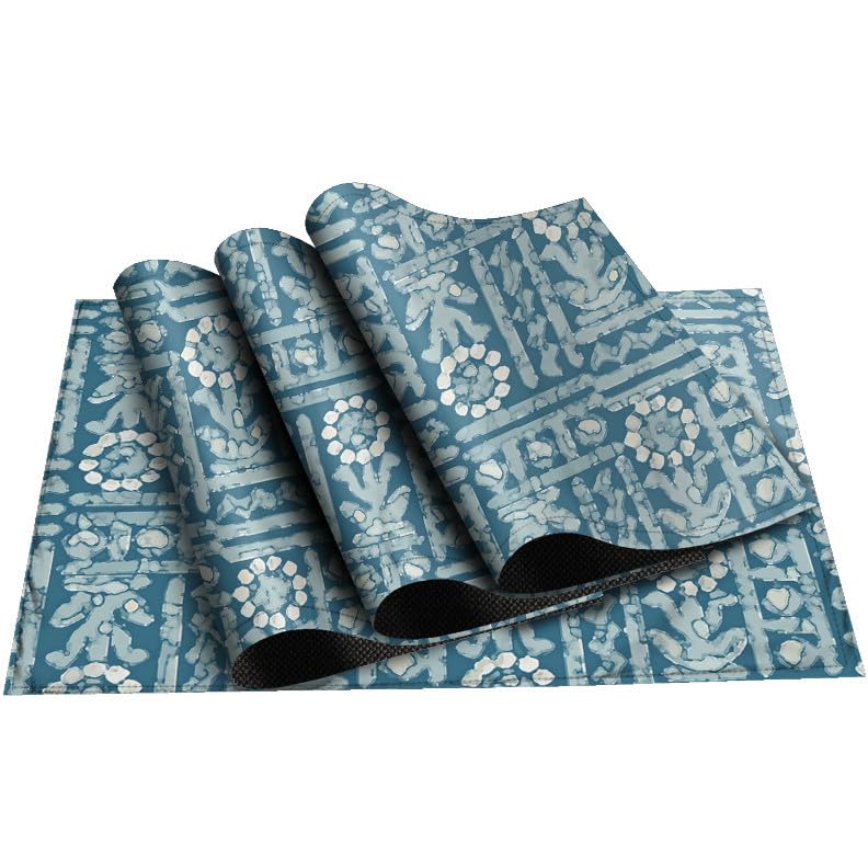 Furnishya Dining Table Mats 4 Pieces - Elegant & Machine Washable Table Mats Set of 4 - Decorative Accessories for Daily Use Dining Kafalo