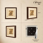 Shilpkala Brass Swastik Ganesh Wall Art (34 x 34 cm) - Pure Brass Wall Hanging for Home Decor, Living Room, Pooja Room & Office, Premium Gift for Festivals & Housewarming, Rectangular Frame (Cream)
