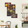 VIBECRAFTS Kitchen's Quotes 4 Pieces Canvas Wall Painting Fitted With Wooden Frame For Home | Kitchen | Living Room | Gifts (PTVC4Pcs3_15506)