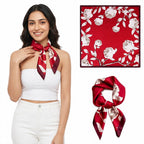 ZIRANYU® Satin Square Silk Scarf, Stylish Head Scarf & Bandanas for Women