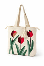 OLL OO LA LA BEAUTY Canvas Tote Bag for Women | Tote Bag | Pinterest Shoulder Bag | Cotton Shoulder Bag | Boho Tote Bags | Casual Daily Use Handbag for Office, College, Shopping & Travel - DGSN-02