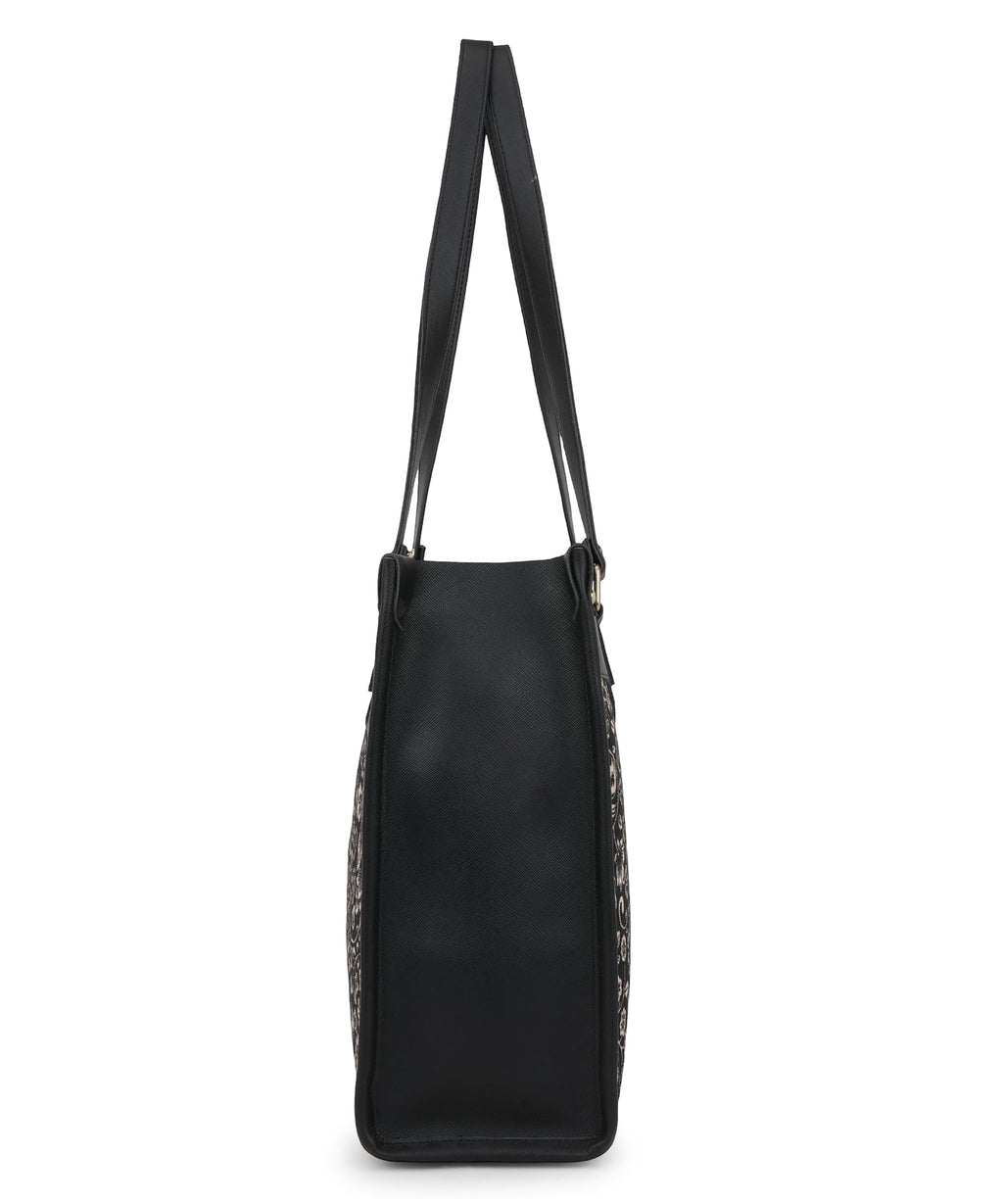 LEGAL BRIBE Printed Tote Bag (Black and White)