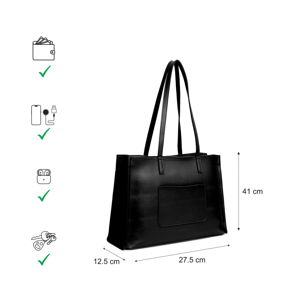 Fastrack Chic Spacious Laptop Tote Bag for Women Fits Upto 14 Laptop | Stylish Casual Bag for Ladies, Women, Girls | College, Work Bag Made of Faux Leather