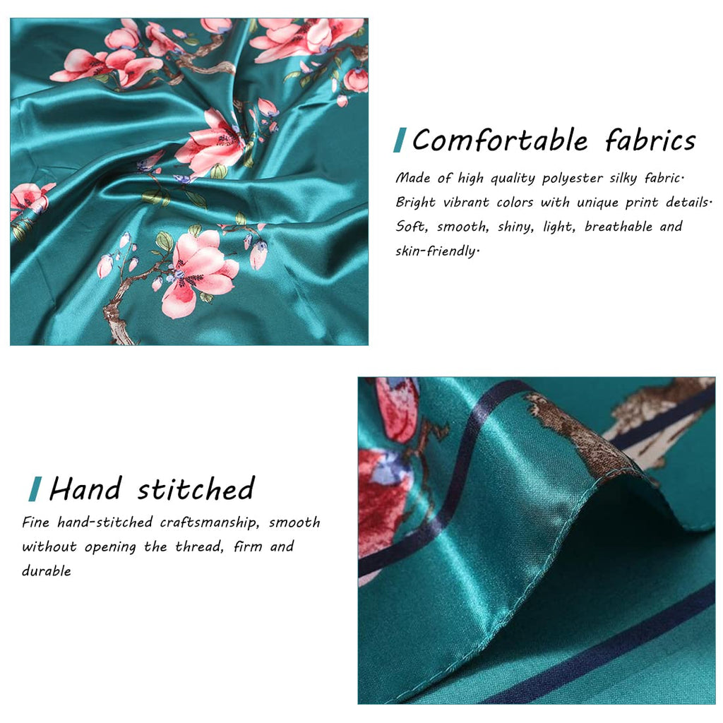 PALAY Satin Scarf for Women Stylish 35in Square Pillow Cover Hair Wrap