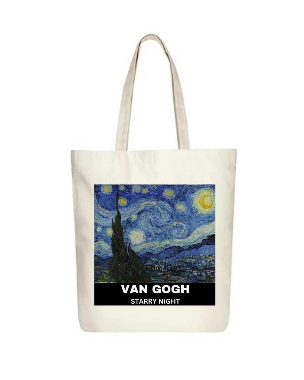 Stylxeco Cotton Canvas Tote Bag for Women | Van Gogh Inspired Art Print