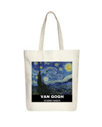 Stylxeco Cotton Canvas Tote Bag for Women | Van Gogh Inspired Art Print