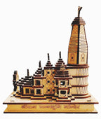 PARTISH Shree Ram Mandir Ayodhya Model l Janambhoomi Wooden Temple (4 X 2 Size)