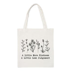 The Korhean Store A Little More Kindness Aesthetic Tote Bag for College, Travelling, Shopping, Office, Beach & Daily Use, Ecofriendly & Reusable, Premium Canvas Cotton