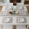 Upaado Faux Leather Placemats Set of 6 | Waterproof & Heat Resistant Dining Table Mats | Stain Resistant & Hand Washable| Multicolor Kafalo