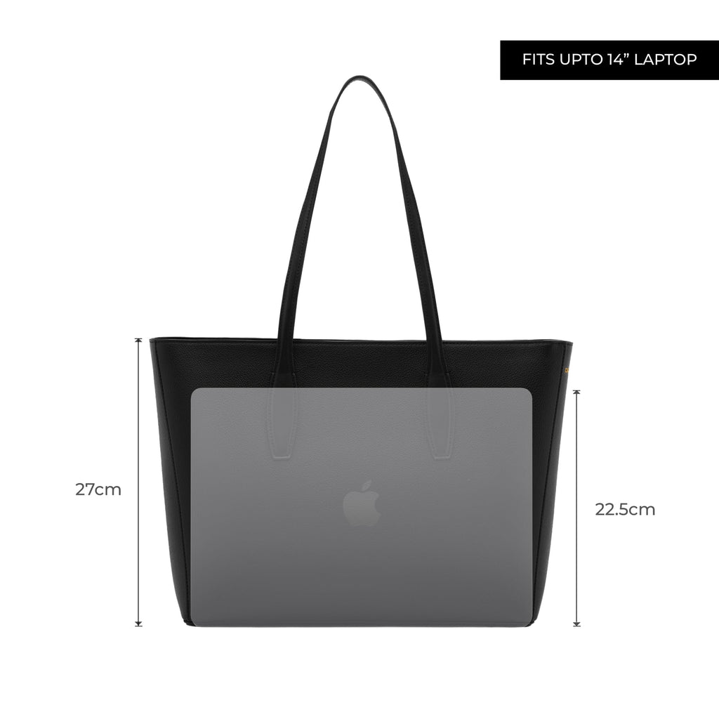 Miraggio Lenora 14 Inch Laptop Tote Bag For Women Office Use | Office Tote Bag With Padded Laptop Sleeve And Zipper Closure | Stylish Totes