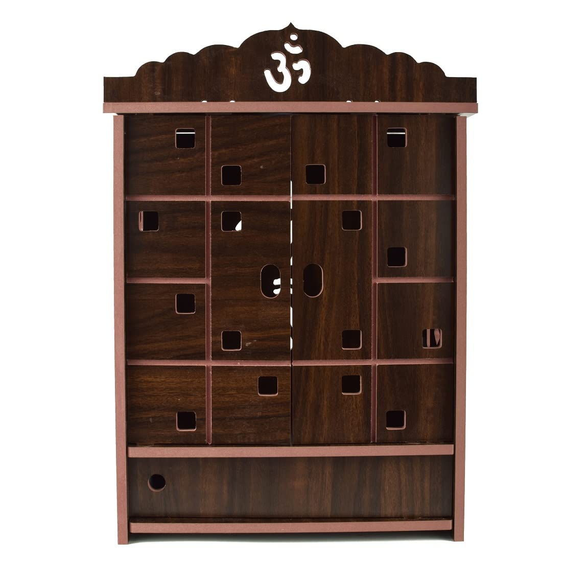 Lakhaji Wooden Wall Hanging Temple For Home And Shop,Office And Home Showpiece Temple,43 cm,29 Cm