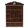Jayeetbless MDF Wooden Large Door Temple for Home | Tabletop & Wall Mount Pooja Mandir | Wooden Mandir for Home & Office | 41 x 28 x 19 cm (444)