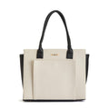 Fargo Amara Vegan Leather Tote Bag for Women | Laptop Compartment, RFID Pockets, YKK Zipper, Large Office Handbag | Shoulder Bag for College & Daily Use | Made in India (Ivory)