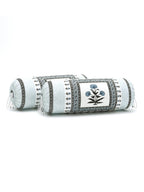 BLOCKS OF INDIA Cotton Hand Block Printed Bolster Cover | Booster Cover with Drawstring | Round Long Pillow Cover for Bed | Dewan Pillow Cover Set 16 X 32 | Set of 2 (Color 48)