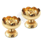 Brass Diya Pure Brass Traditional Oil Puja Lamp for Temple, Mandir, Festival Decoration, Home Decor & Diwali Gift