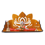 Sehaz Artworks Pooja Mandir for Home | Wooden Temple Wall Mounted | Puja Stand | Puja Mandir for Home Small Size | Devghar | Pooja Stand