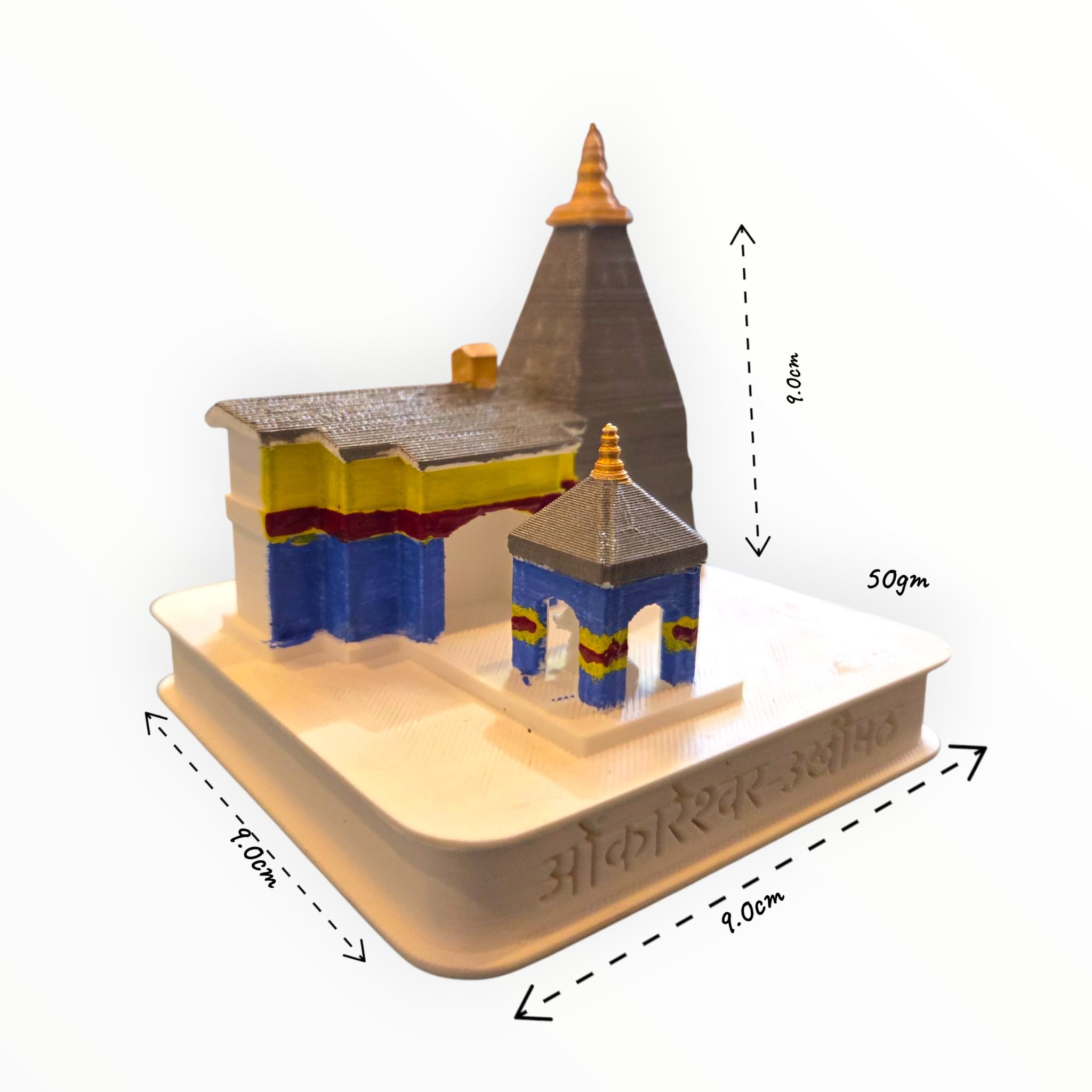 DevaDarshan Omkareshwar-Ukhimath Temple Miniature – Ukhimath Kedarnath and Madhyamaheshwar Winter Seat Model | Temple Replica | Pooja Room Décor | Spiritual Gift | Uttarakhand Heritage Souvenir