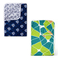 Divine Casa Reversible Soft Crocus and Elliptical Single Dohar AC Blanket Set of 2 - (Blue, 140 x 210 CM) Kafalo
