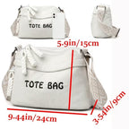 Street27 Women’s Premium Corduroy Tote Bag with Adjustable Wide Strap, Multi-Pocket Crossbody & Shoulder Handbag, Lightweight Everyday Carry with Secure Zipper Closure | (Beige)