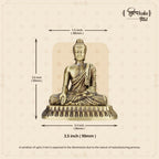 Shilpkala 3.5 Inch Brass Ultra Fine Gautam Buddha Idol for Home & Office, Pooja, Table Decor, Worship & Gift