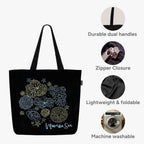Eco Right Large Canvas Tote Bag for Women, Tote Handbags for Women with Zipper & Inner Pocket for College, Shopping, Office