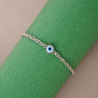 Clara 925 Silver Evil Eye Chain Adjustable Bracelet Gift for Women & Girls