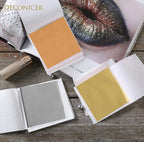 300 Imitaion Gold Leaf Sheets for Resin.3 Multi-Color Foil Sheet are Suitable for Art,Crafts,Resin,Painting. (3 Colour Gold+Silver+Copper Each Colour 100 Sheets)