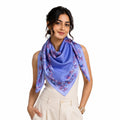 Pick Ur Needs Premium Satin Silk Feel Rectangle Scarf for Womens & Girls Floral Printed Long Fashion Stall Soft Lightweight Neck, Head & Shoulder Wrap